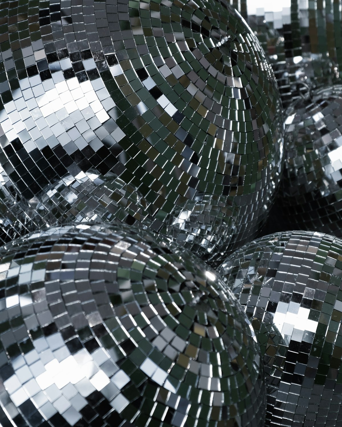 Disco balls catching the light