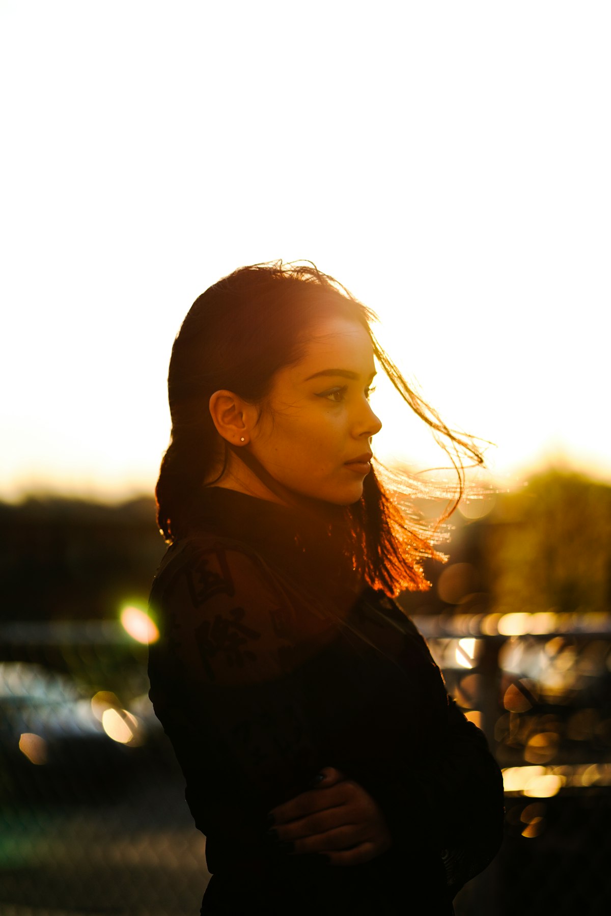 Portrait in golden hour light